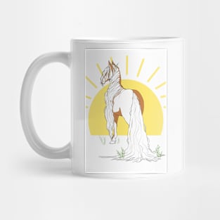 Horse at sunrise Mug